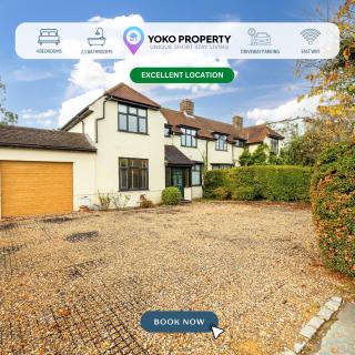 Meadow House with Driveway Parking, Spacious Garden, Fast Wifi and Smart TVs by Yoko Property - 0