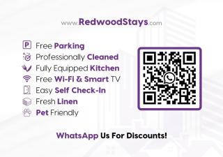 Comfortable and Homely 1-Bedroom 1-Bathroom Serviced Apartment with Free Parking, Free WiFi By Redwood Stays - 9