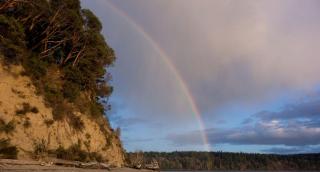 Amazing Sunrise at Coastal Luxury Cabin Rental on Herron Island with Fire Pit and Paddle Boarding near Olympia, Washington - 7