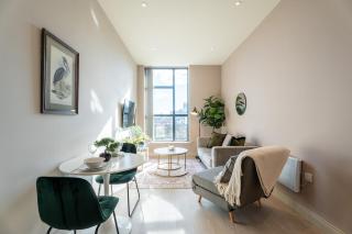 Contemporary City 1-Bedroom Apartment with Sofa Bed - 0