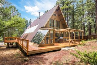 Blissful Pine A-Frame Chalet Deck Game Room Mother-in-Law Suite Sleeps 16 - 1