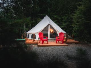 Spacious Bell Tent with Private Deck & Forest Access near Carson, Washington - 0