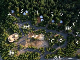 Spacious Bell Tent with Private Deck & Forest Access near Carson, Washington - 4