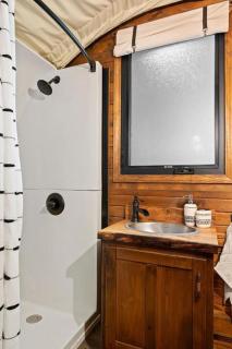 Grand Canyon Covered Wagon for Family-Friendly Glamping in Meadview, Arizona - 1