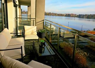 Marina Ostróda III - widok na jezioro, podziemny garaż, winda, klimatyzacja, wanna i prysznic, 2 łazienki, lux - 5