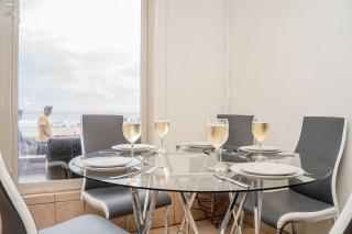 Ocean Front On Beach! -2 Master BR, 2 Full BA, Patio!, AC, Parking, Close to All - 2