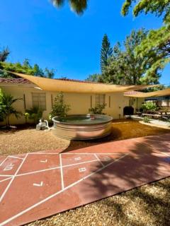 POOL Fenced Yard Shuffleboard Court - 7