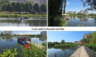 Premium Apartment up to 5p, 15 min to City Center, Tree VIEW, 5 min walk to 2 lakes with attractions, VR Googles, LED FIREPLACE, NEW - 8