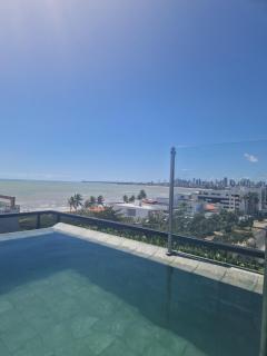 Flat602 na cobertura - Luxo Beira Mar Caribessa - vista mar - 8