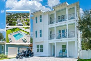 Luxe 8BR with Pool, Golf Cart - 2 Min to Beach - 0