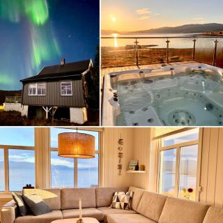 Jacuzzi, fjord view & northern lights - close to Hammerfest & North Cape - 0