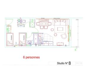 Studio avec piscine, 6 pers, Gourette - FR-1-860-44 - 2