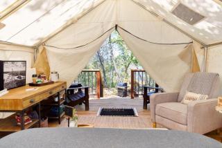 Secluded Safari Tent Situated in Rural Western El Dorado County Overlooking Majestic Folsom Lake, Northern California - 2