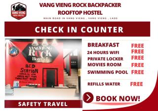 Vangvieng Rock Backpacker Rooftop Hostel - 4