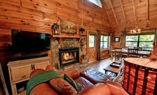 Luxurious Log Cabin Rental with a Fishing Pond in Cherry Log, Georgia - 6