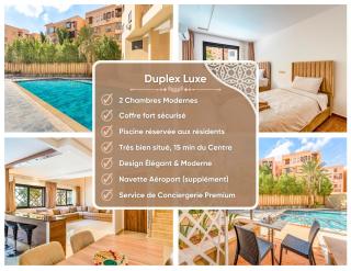 Duplex Luxe - Centre Marrakech - Piscine & Clim - 9