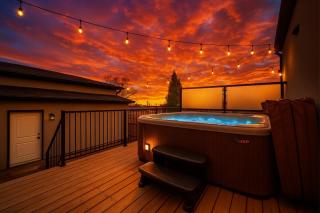 5BDRM Chic Modern Home-Hot Tub-King Bed-AC-Garage - 0