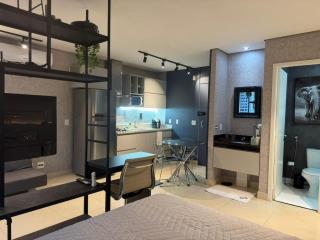 Flat de luxo piscina rooftop e vista para o parque - 7