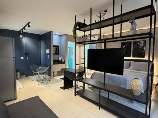 Flat de luxo piscina rooftop e vista para o parque - 6