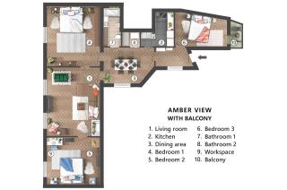Amber View 108m2 with Balcony & Foosball Old Town - 5