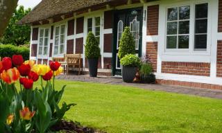 Kamin Ofen Wohnung -Altes Landhaus Oste- 2 Schlafzimmer, Terrasse, Grill, Küche, Bad, WLAN, nah am Nordsee Strand - 6