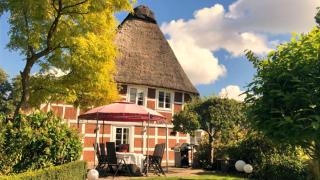 Kamin Ofen Wohnung -Altes Landhaus Oste- 2 Schlafzimmer, Terrasse, Grill, Küche, Bad, WLAN, nah am Nordsee Strand - 4