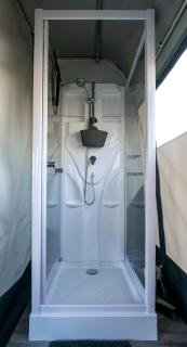 Kleines mobilheim mit toller Ausstattung und Vorzelt im Heide Resort Brüggen - 3