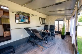 Kleines mobilheim mit toller Ausstattung und Vorzelt im Heide Resort Brüggen - 2