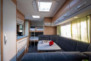 Kleines mobilheim mit toller Ausstattung und Vorzelt im Heide Resort Brüggen - 9