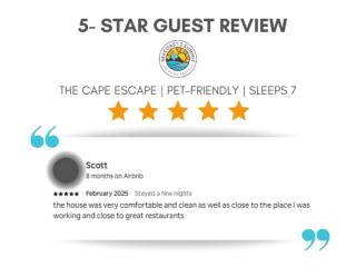 The Cape Escape Pet-Friendly Sleeps 7 - 9