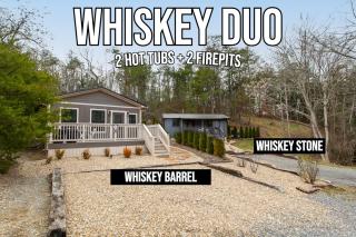 Whiskey Duo 2 Cabins SidebySide HotTubs Firepit - 0