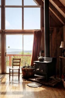 Rustic-Modern Chalet w/ Fire Pit, Deck & Views in Slanesville, WV - 8