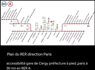 Appartement entier T2 proche gare de Cergy préfecture - 2