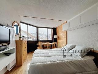 Ski aux pieds - Vue montagne - Studio 4p Isola 2000 - 7