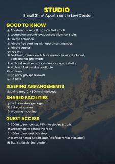 Leviloma - 21m2 B - Levi majoitus loma-asunto Levistar huoneisto - Levi accommodation Levistar apartment - 1