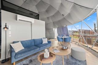 Barrel Hot Tub at 'The Eagle Dome' in Franklin - 7