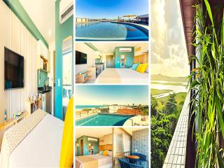 Studio com varanda a 30m do mar em Porto de Galinhas com lazer completo e restaurante no condomínio - 0