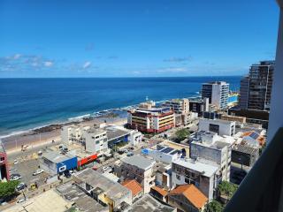 Maravilhoso Quarto e sala com vista total mar piscina academia garagem cozinha completa - 6
