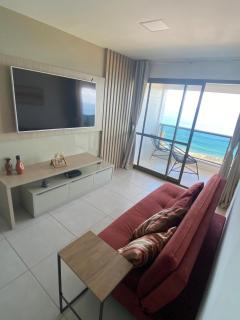 Maravilhoso Quarto e sala com vista total mar piscina academia garagem cozinha completa - 5