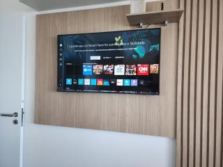 Maravilhoso Quarto e sala com vista total mar piscina academia garagem cozinha completa - 3