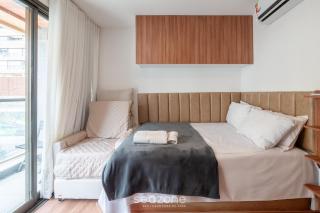 Acomodações completas em prédio com piscina a 270m da Praia da Barra - CAOa - 7