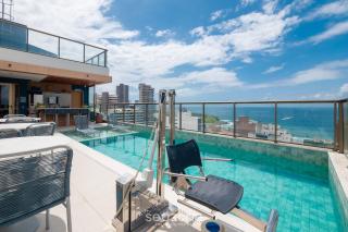 Fully equipped accommodations in a building with a pool, 270m from Barra Beach - CAOa - 9