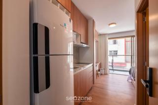 Acomodações completas em prédio com piscina a 270m da Praia da Barra - CAOa - 3