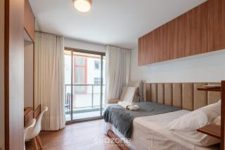 Acomodações completas em prédio com piscina a 270m da Praia da Barra - CAOa - 5