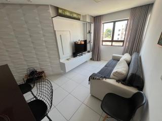 Aparamento mobiliado, 01 quarto, 4 pessoas, 8 min da praia - 0