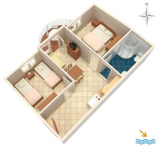 Apartments with parking space Rastici, Ciovo - 6863 - 1