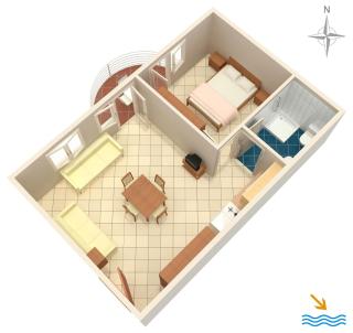 Apartments with parking space Rastici, Ciovo - 6863 - 1