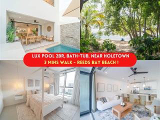 Stylish NEW 2BR Villa with Pool Walk to Beach - 0