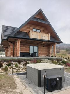 Domek w górach z balią jacuzzi Asina Chata Zawoja - 9