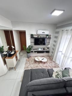 Apto moderno em Praia Grande, 500M da Praia, C ar condicionado em tds ambientes, garagem e sacada privativa - 0